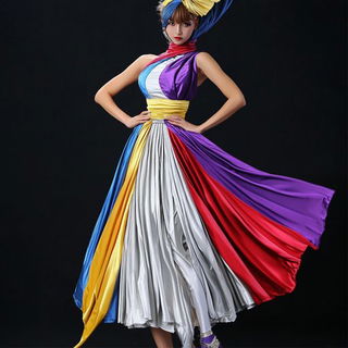 Ornathai style, Midjourney V6.1: haute-couture fashion outfit