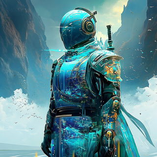 Cartoglyphic style, Midjourney V6.1: concept art character design of retropunk steam knight