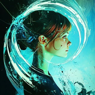Cartoglyphic style, Midjourney V6.1: photographic portrait of female protagonist