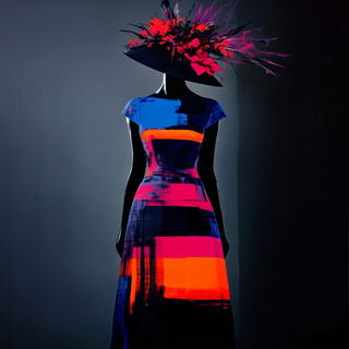 Cumulus Storyfront style, Midjourney V6.1: haute-couture fashion outfit