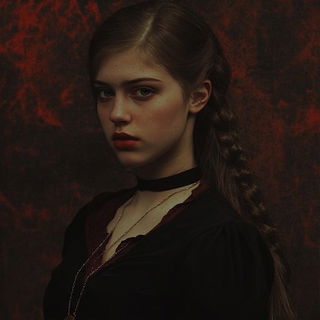 Pyramidroc style, Midjourney V6.1: photographic portrait of female protagonist