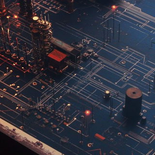 Pyramidroc style, Midjourney V6.1: technical infrastructure blueprint schematics