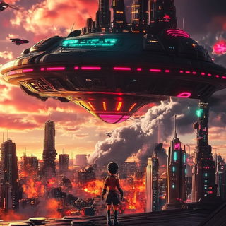 Grainweather style, Midjourney V6.1: cinematic shot from sci-fi movie