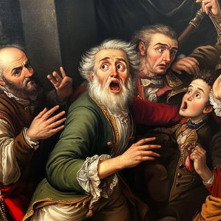 Grainweather style, Midjourney V6.1: classical 18th-century oil painting