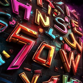 Grainweather style, Midjourney V6.1: typographic composition with large letters