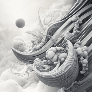 Hushcurrent style, Midjourney V6.1: abstract 3D render
