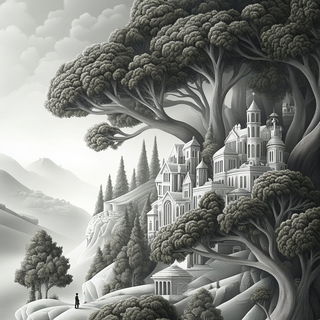 Hushcurrent style, Midjourney V6.1: retro fairy-tale illustration