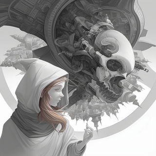 Hushcurrent style, Midjourney V6.1: black-and-white manga comic strip