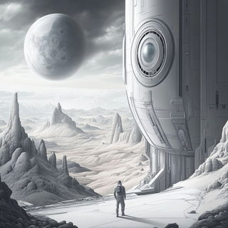Hushcurrent style, Midjourney V6.1: cinematic shot from sci-fi movie