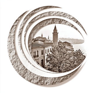 Circles Under the Ink Mountain style, Midjourney V6.1: bold minimalist logo design for Istanbul city municipal services