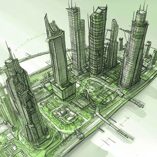 Kagebeam style, Midjourney V6.1: megacity with futuristic bioarchitecture