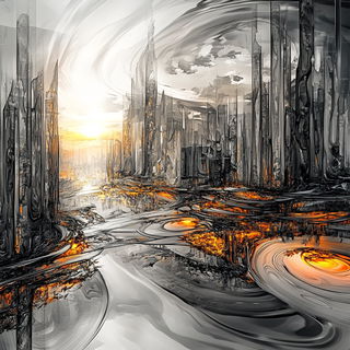 Cliffopal style, Midjourney V6.1: megacity with futuristic bioarchitecture