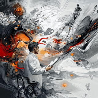 Cliffopal style, Midjourney V6.1: editorial illustration for popular scientific magazine cover