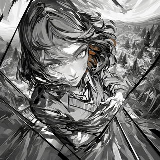 Cliffopal style, Midjourney V6.1: black-and-white manga comic strip