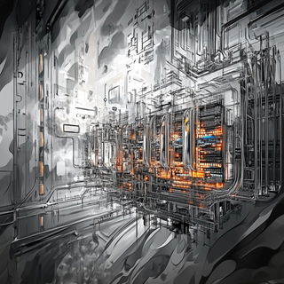 Cliffopal style, Midjourney V6.1: technical infrastructure blueprint schematics