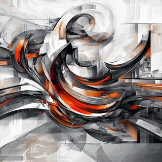 Cliffopal style, Midjourney V6.1: typographic composition with large letters