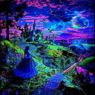 Suncut Dramatics style, Midjourney V6.1: retro fairy-tale illustration