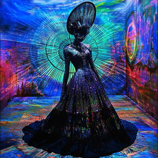 Suncut Dramatics style, Midjourney V6.1: haute-couture fashion outfit
