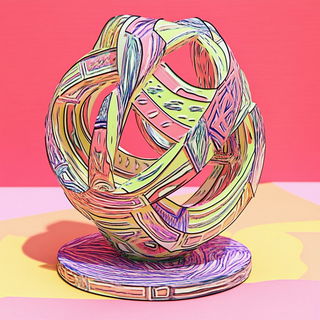 Horizon Sash style, Midjourney V6.1: abstract 3D render
