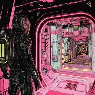 Horizon Sash style, Midjourney V6.1: cinematic shot from sci-fi movie