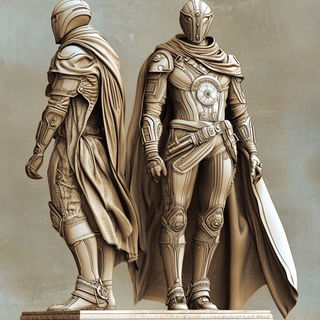 Tenonfall Cinema style, Midjourney V6.1: concept art character design of retropunk steam knight