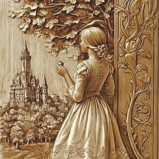 Tenonfall Cinema style, Midjourney V6.1: retro fairy-tale illustration