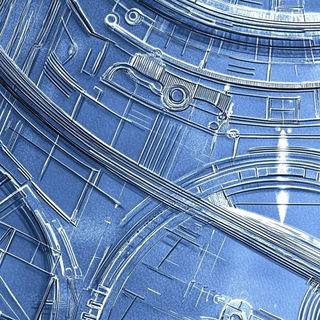 Tenonfall Cinema style, Midjourney V6.1: technical infrastructure blueprint schematics