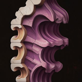 Crosshatch Expeditionary style, Midjourney V6.1: abstract 3D render