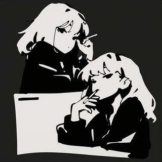 Winter Scalehouse style, Midjourney V6.1: black-and-white manga comic strip
