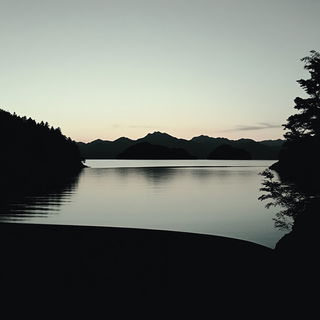 Winter Scalehouse style, Midjourney V6.1: realistic landscape photograph of quiet dawn