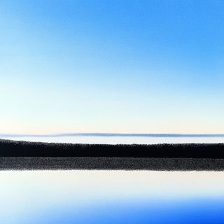 Tidepaint style, Midjourney V6.1: realistic landscape photograph of quiet dawn