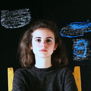 Tidepaint style, Midjourney V6.1: photographic portrait of female protagonist