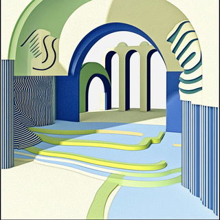 Mami Wata Color Rite style, Midjourney V6.1: abstract 3D render