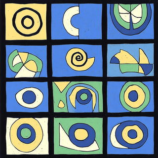 Mami Wata Color Rite style, Midjourney V6.1: creative pattern composition