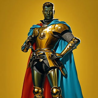 Gazeweave style, Midjourney V6.1: concept art character design of retropunk steam knight