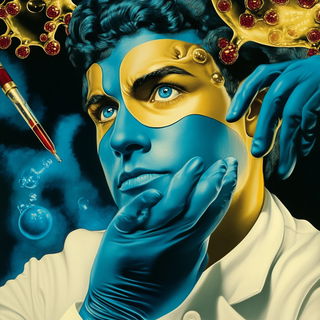 Gazeweave style, Midjourney V6.1: editorial illustration for popular scientific magazine cover