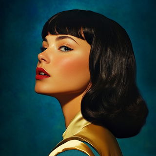 Gazeweave style, Midjourney V6.1: photographic portrait of female protagonist