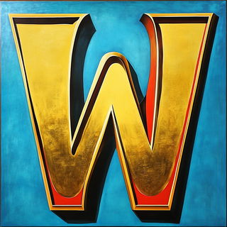 Gazeweave style, Midjourney V6.1: typographic composition with large letters