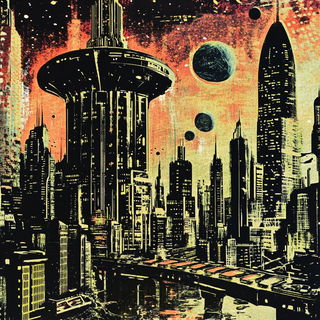 Wakeborne style, Midjourney V6.1: megacity with futuristic bioarchitecture