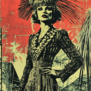 Wakeborne style, Midjourney V6.1: haute-couture fashion outfit