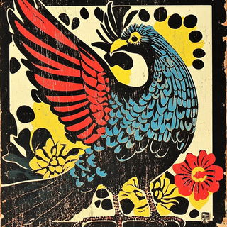 Wakeborne style, Midjourney V6.1: traditional folk art