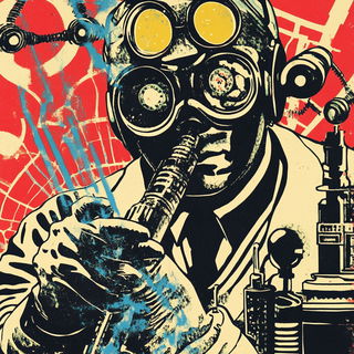 Wakeborne style, Midjourney V6.1: editorial illustration for popular scientific magazine cover