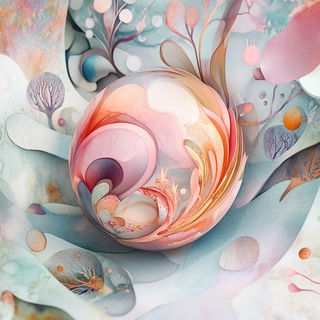 Suntrack Inkfolk style, Midjourney V6.1: abstract 3D render