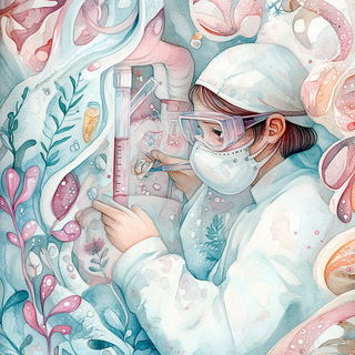 Suntrack Inkfolk style, Midjourney V6.1: editorial illustration for popular scientific magazine cover