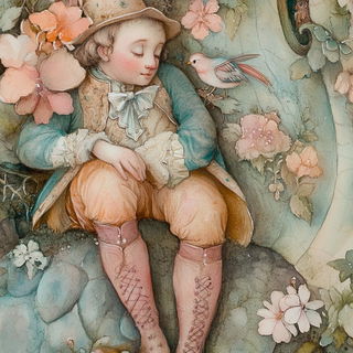 Suntrack Inkfolk style, Midjourney V6.1: classical 18th-century oil painting