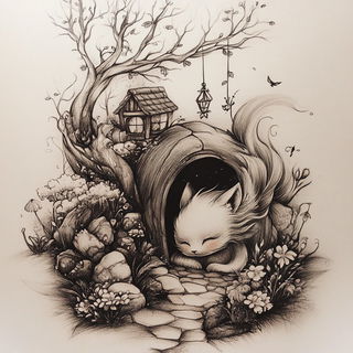 Chromasuture style, Midjourney V6.1: retro fairy-tale illustration