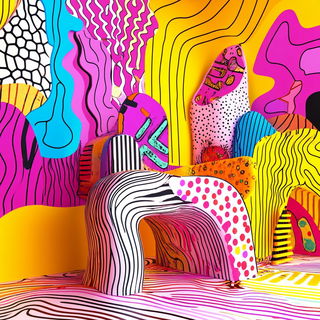 Malachite Drapery style, Midjourney V6.1: abstract 3D render