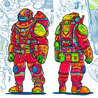 Malachite Drapery style, Midjourney V6.1: concept art character design of retropunk steam knight