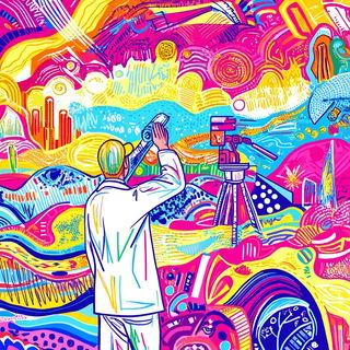 Malachite Drapery style, Midjourney V6.1: editorial illustration for popular scientific magazine cover