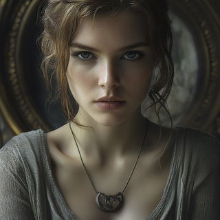 Skysakura style, Midjourney V6.1: photographic portrait of female protagonist